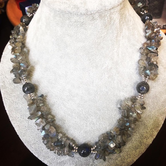 Jewelry - Genuine Labradorite 925 Necklace